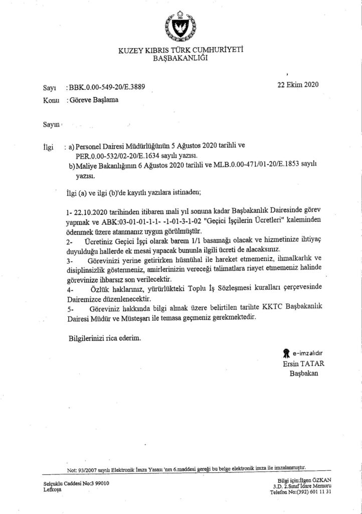 Tatar, 19 Ekim 2020'de Cumhurbaşkanlığı mazbatasını almıştı.